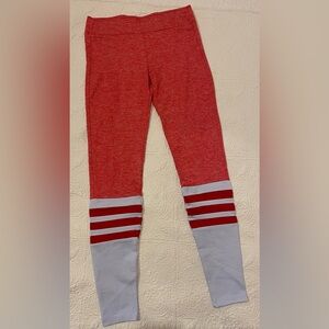 Bombshell Sportswear Red and White  Leggings